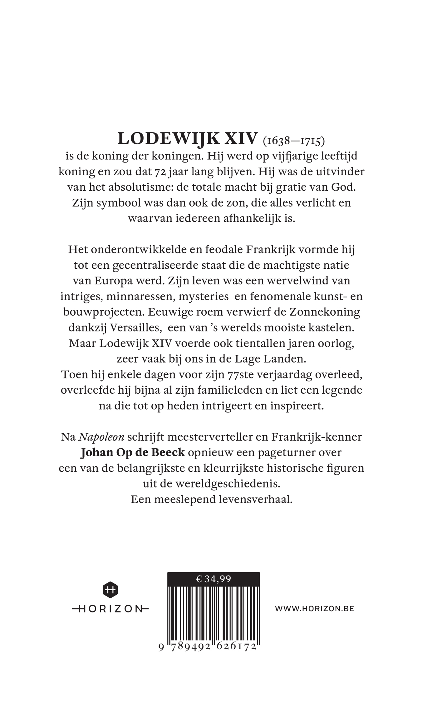 Achterkant van De Zonnekoning
