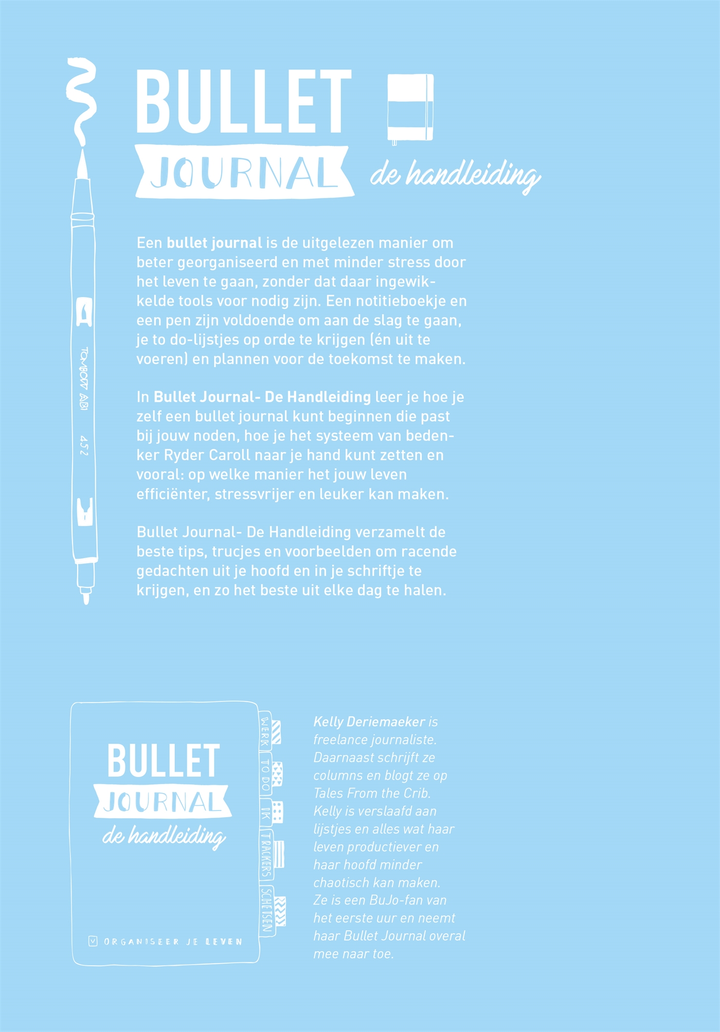 Achterkant van Bullet journal. De handleiding