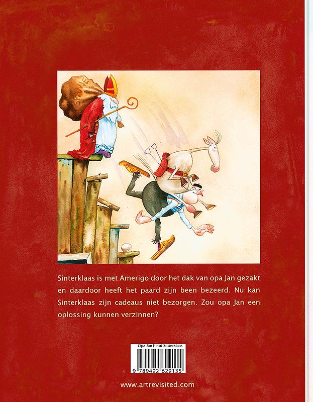 Achterkant van Opa Jan helpt Sinterklaas