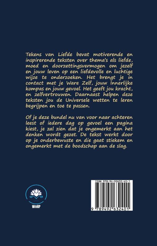 Achterkant van Tekens van Liefde