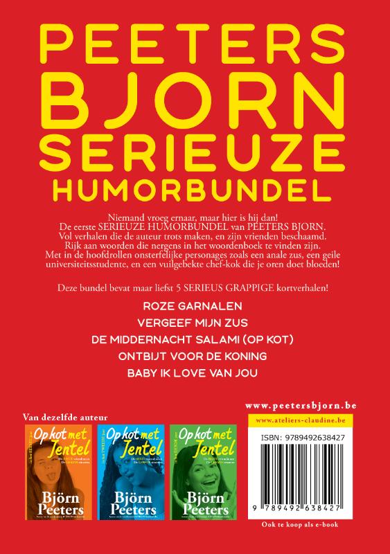 Achterkant van Serieuze Humorbundel