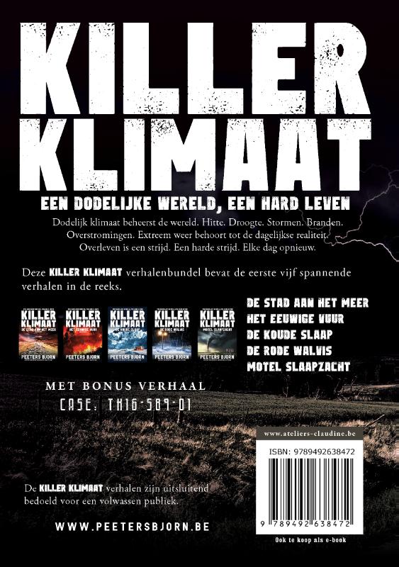 Achterkant van Eerste killer klimaat verhalenbundel