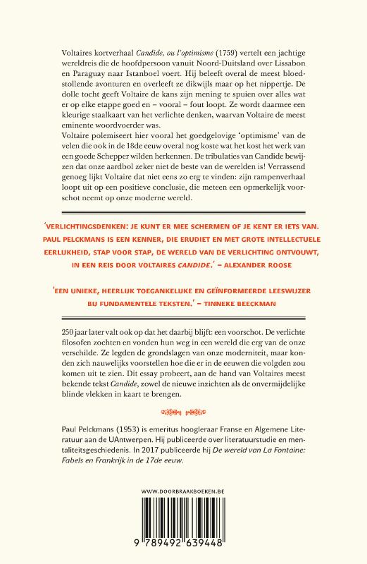 Achterkant van Op wereldreis met Voltaire