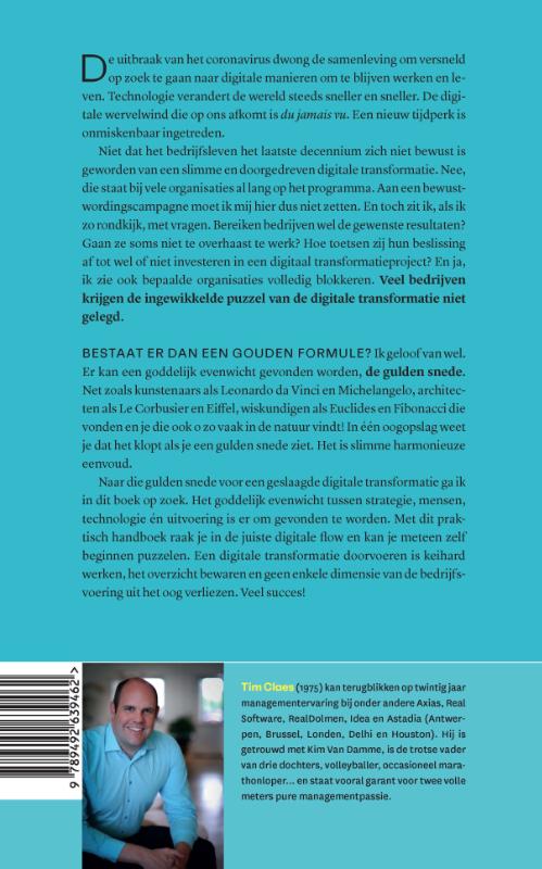 Achterkant van De gulden snede van de digitale transformatie