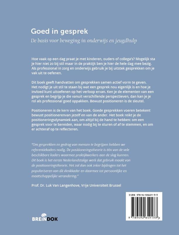 Achterkant van Goed in gesprek