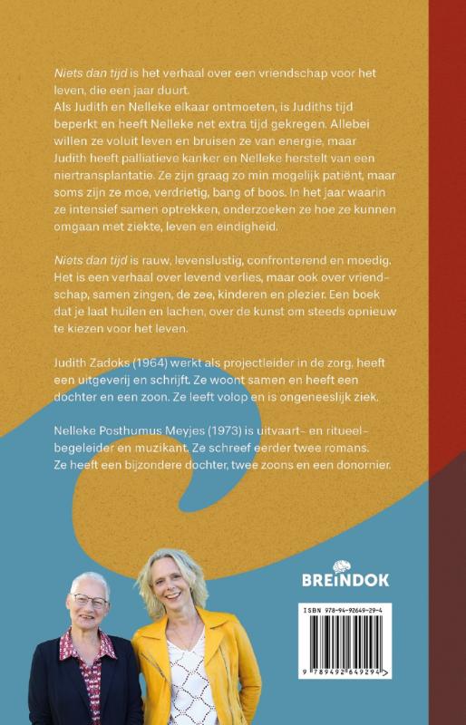 Achterkant van Niets dan tijd