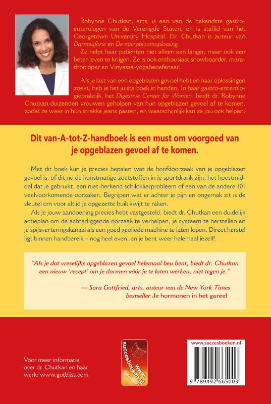 Achterkant van Opgeblazen gevoel: weg ermee