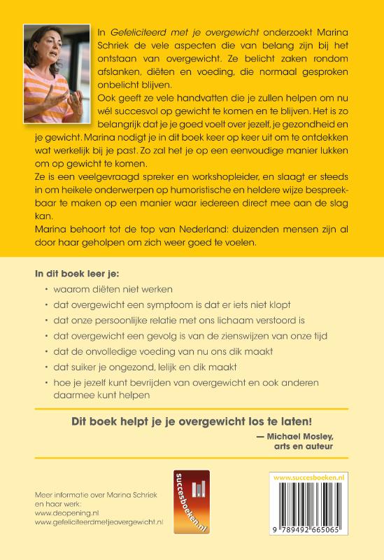 Achterkant van Gefeliciteerd met je overgewicht!