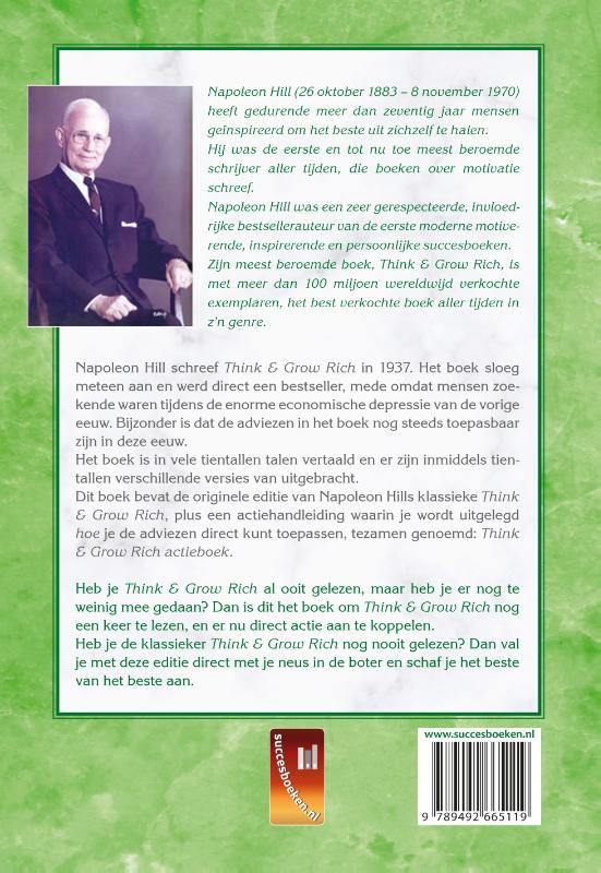 Achterkant van Think & Grow Rich