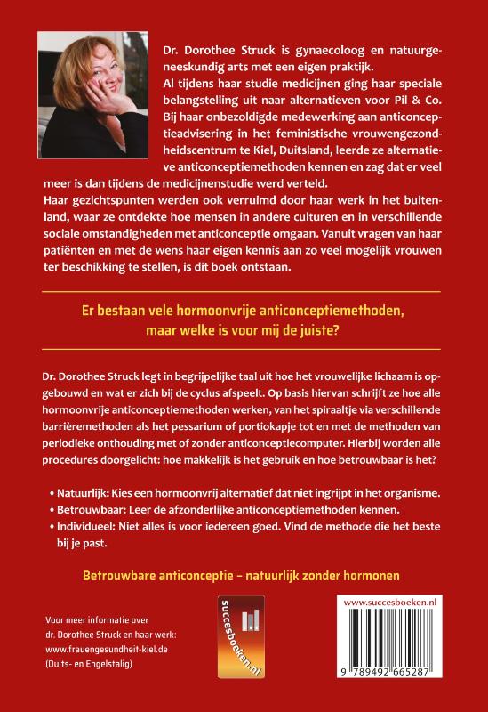 Achterkant van Anticonceptie zonder hormonen