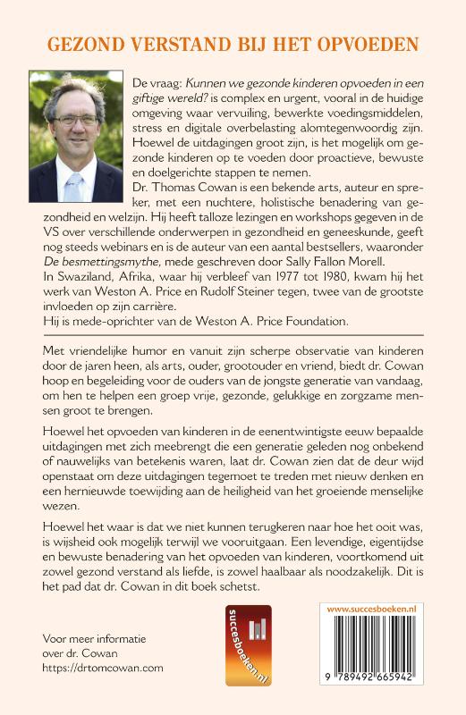 Achterkant van Gezond verstand bij het opvoeden