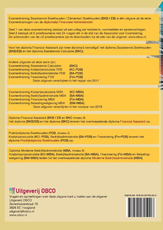 Achterkant van Examentraining BKB/EB