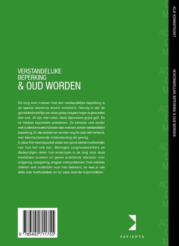 Achterkant van Verstandelijke beperking & oud worden