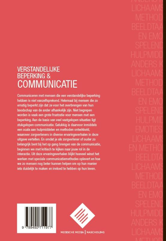 Achterkant van Verstandelijke beperking & communicatie