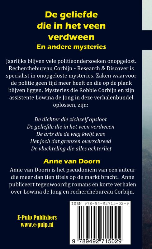 Achterkant van De geliefde die in het veen verdween