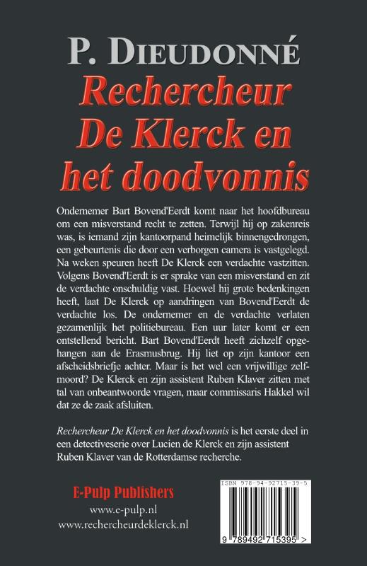 Achterkant van Rechercheur De Klerck en het doodvonnis