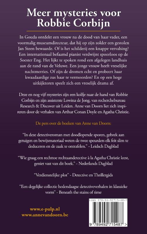 Achterkant van Meer mysteries voor Robbie Corbijn
