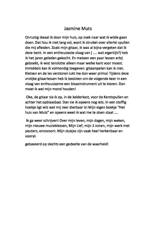Achterkant van Het boek van Jasmine Muts