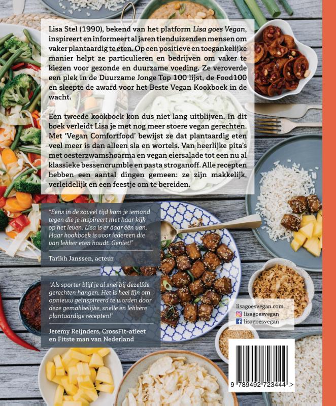 Achterkant van Vegan comfort food