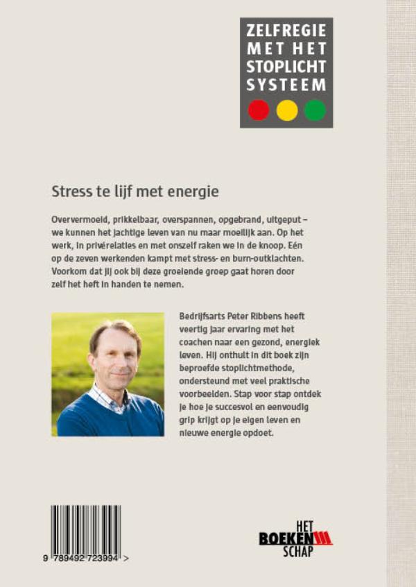 Achterkant van Stress te lijf met energie