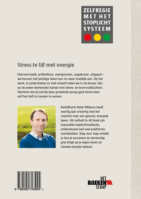 Achterkant van Stress te lijf met energie