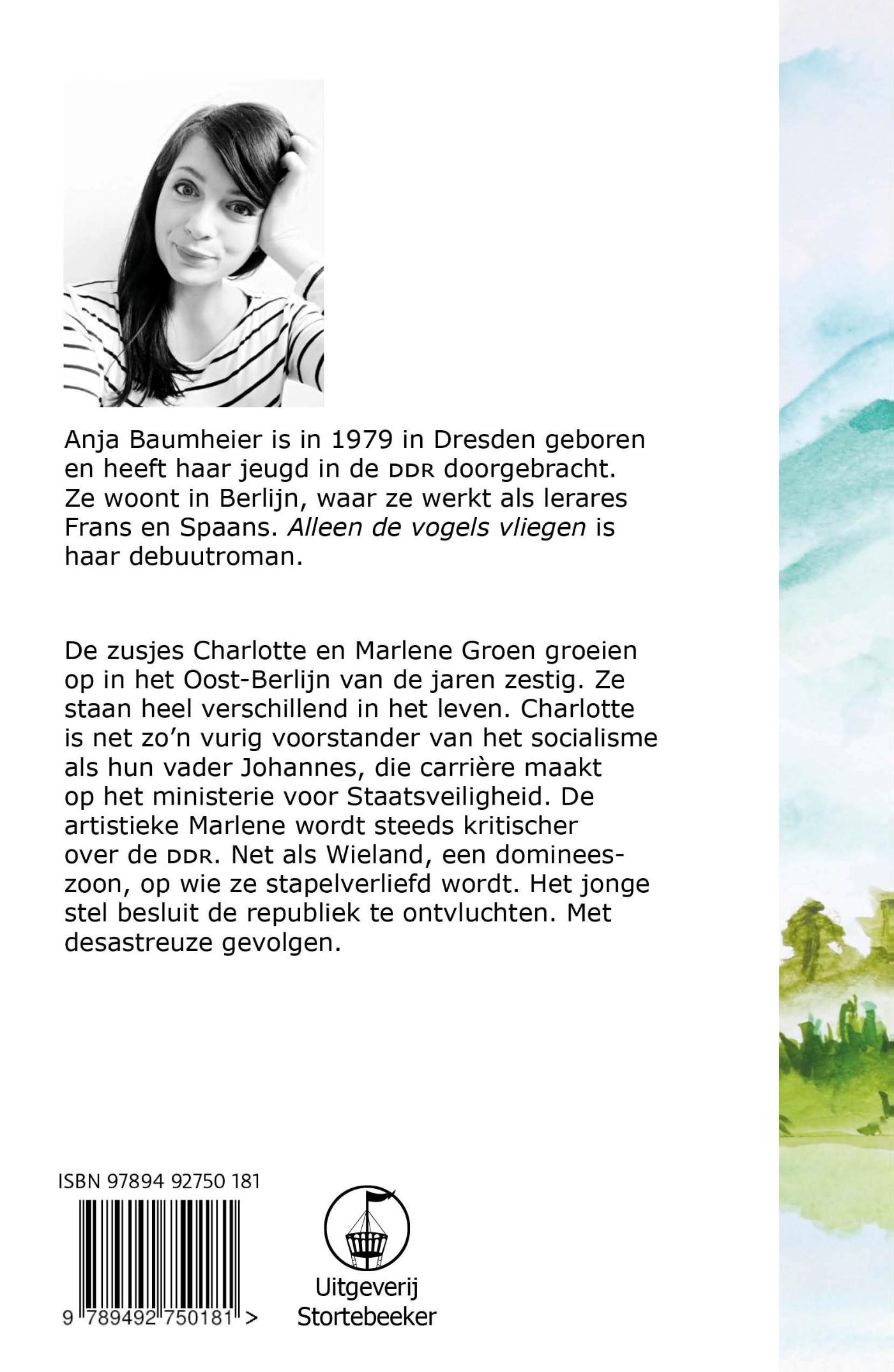Achterkant van Alleen de vogels vliegen