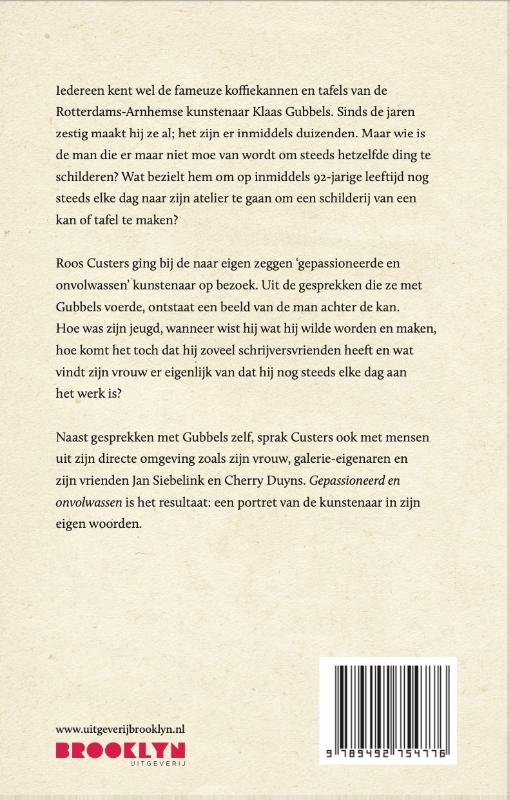 Achterkant van Gepassioneerd & onvolwassen