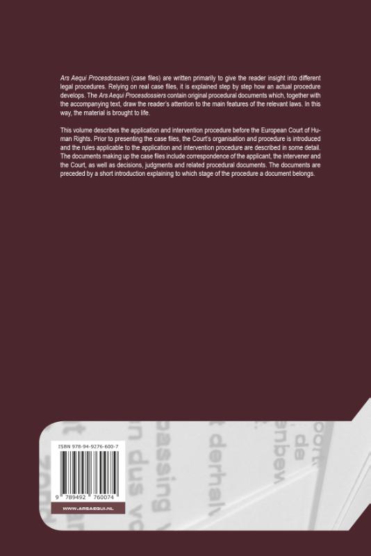 Achterkant van ECHR case files