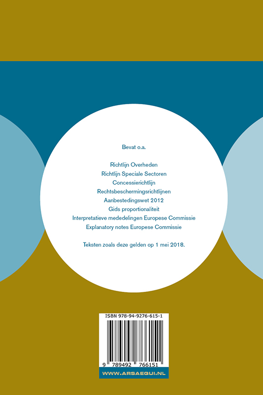 Achterkant van Aanbestedingsrecht 2018/2020
