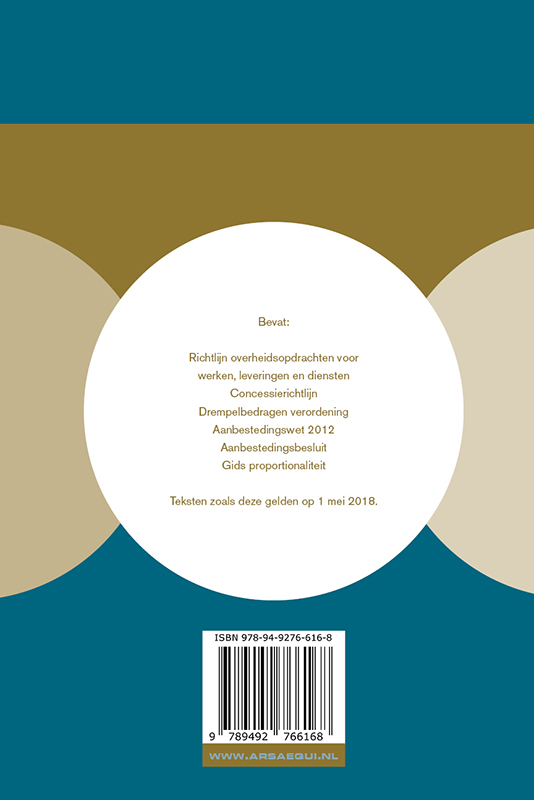 Achterkant van Aanbestedingsrecht 2018-2020 – Studenteneditie