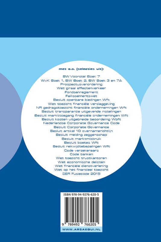 Achterkant van Ondernemings- & effectenrecht 2018