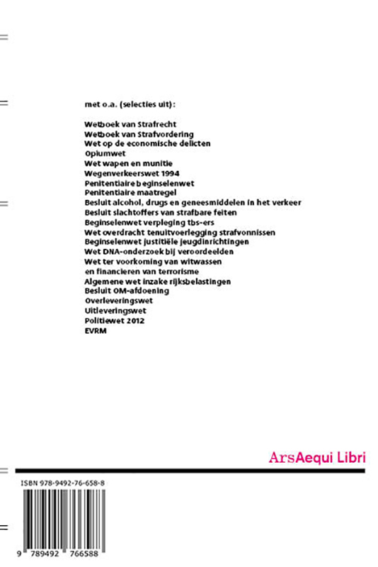 Achterkant van Strafrecht & strafvordering 2019/2020