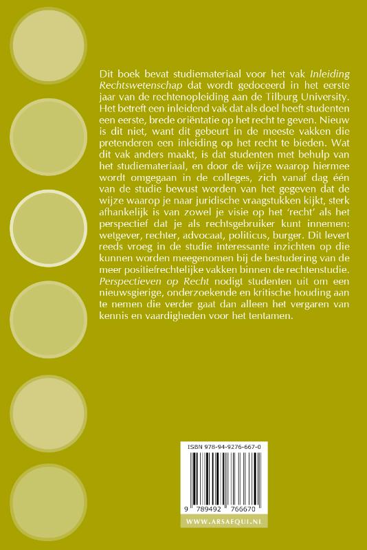 Achterkant van Perspectieven op recht - 6e druk