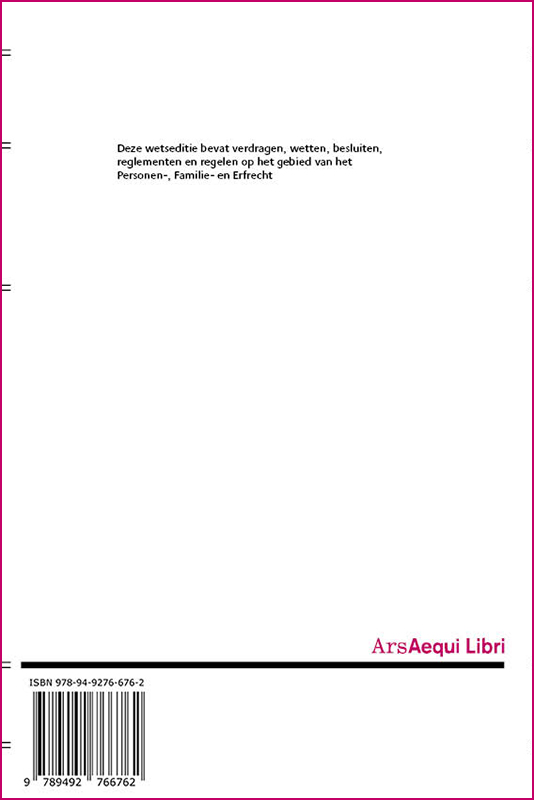 Achterkant van Personen-, familie- & erfrecht 2019/2020
