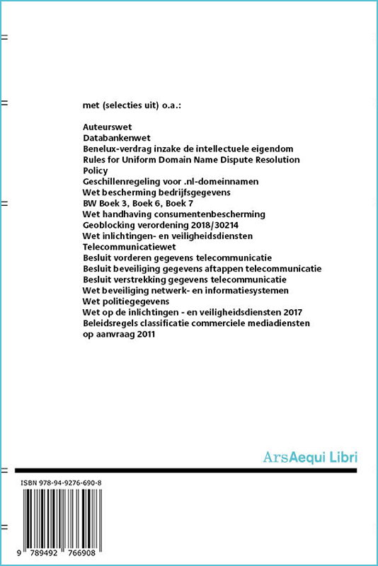 Achterkant van Internetrecht 2020