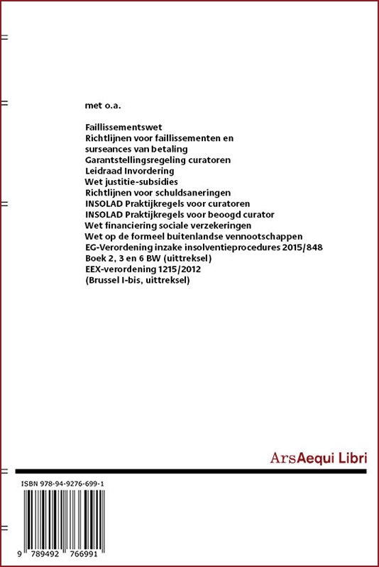 Achterkant van Insolventierecht 2020