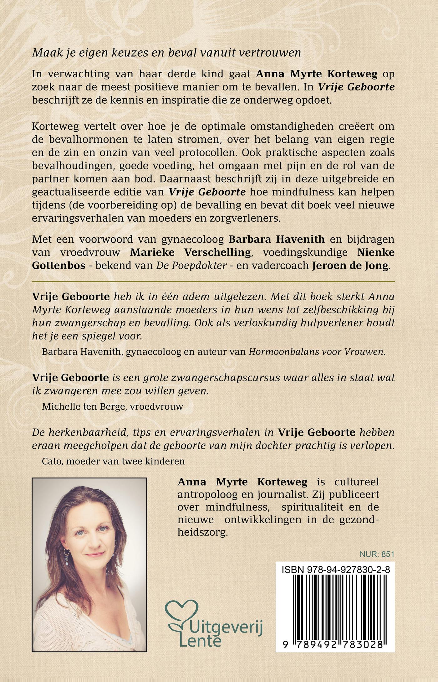 Achterkant van Vrije geboorte