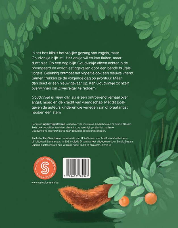 Achterkant van Goudvinkje is meer dan stil