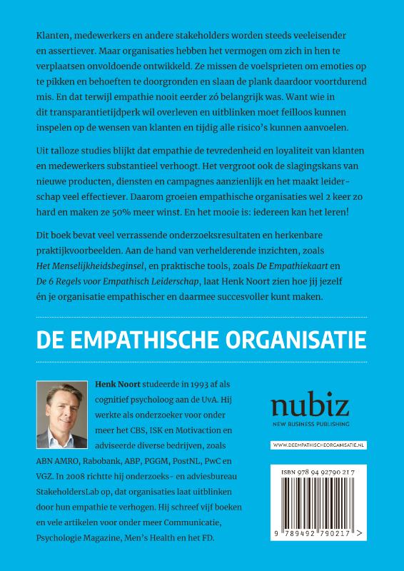 Achterkant van De empathische organisatie