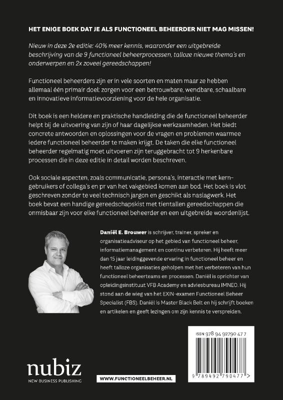 Achterkant van Hét handboek voor de functioneel beheerder