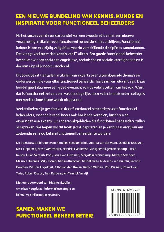 Achterkant van De functioneel beheer bundel 2