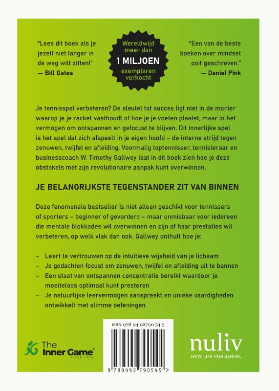 Achterkant van Het innerlijke spel van tennis