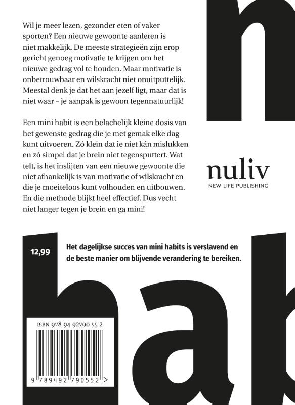 Achterkant van Mini Habits