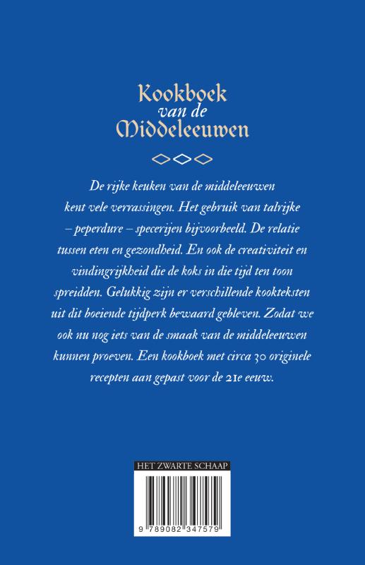 Achterkant van Kookboek van de Middeleeuwen
