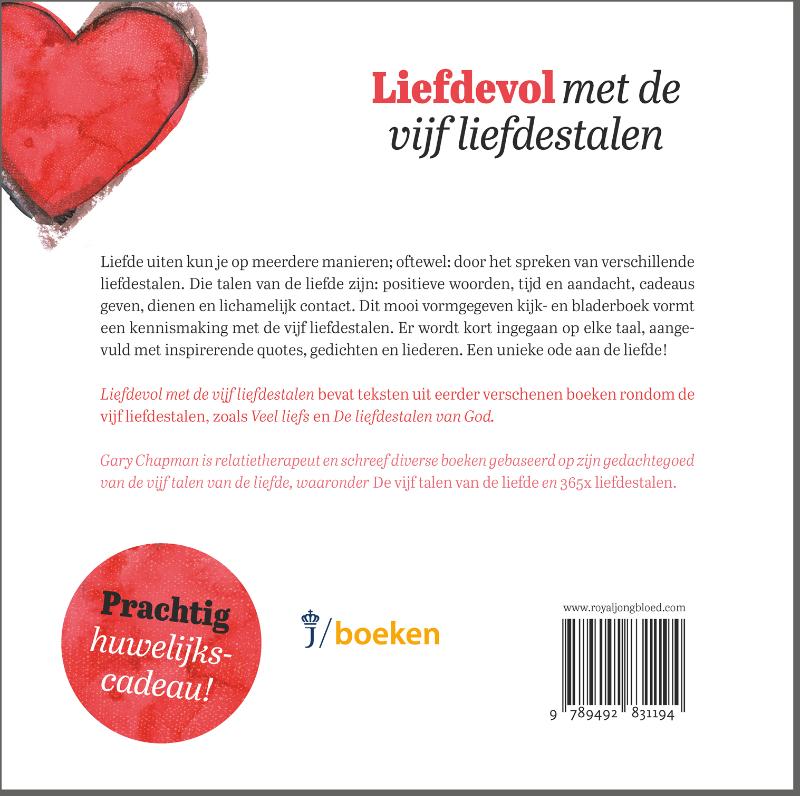 Achterkant van Liefdevol met de vijf liefdestalen