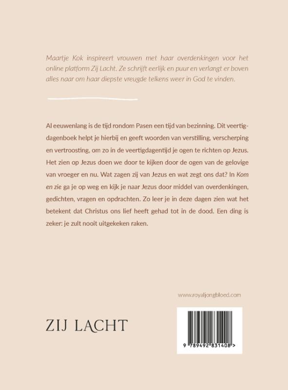 Achterkant van Kom en zie