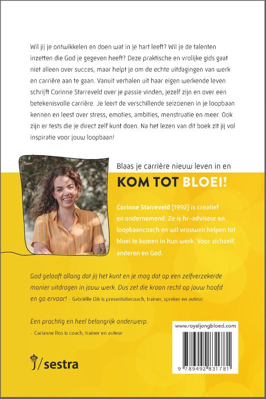 Achterkant van Kom tot bloei!