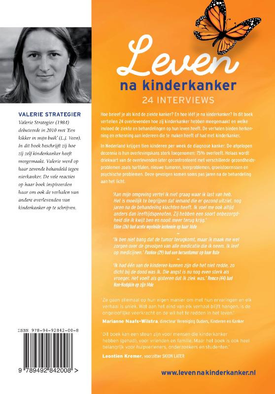 Achterkant van Leven na kinderkanker