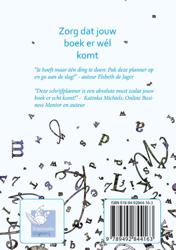 Achterkant van Boekplanner