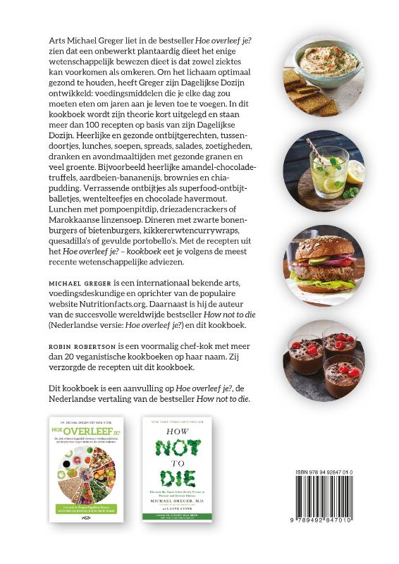 Achterkant van Hoe overleef je? Kookboek